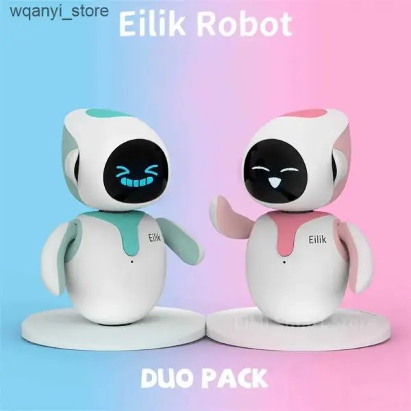Electronics Robots Duo Pack Eilik Robot Intelligent Accommodation Cute Blue Artificial Intelligence Robot Children and Adults Desktop Pets